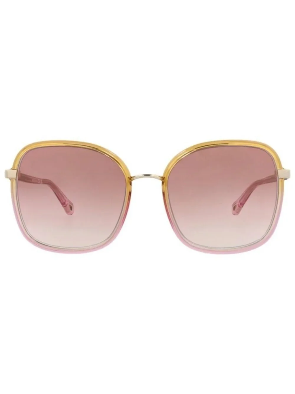 New Chloé Womens Square/Rectangle Yellow Yellow Orange Fashion Designer Sunglass